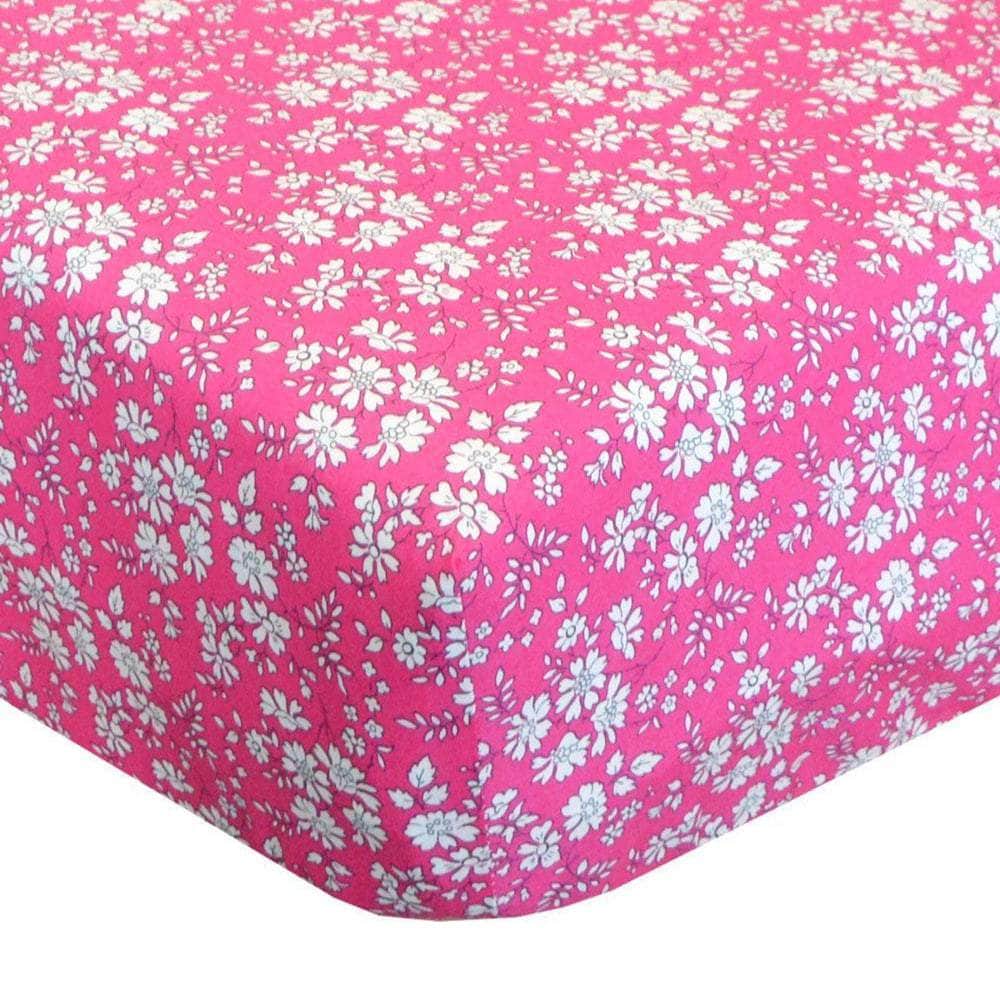 Fitted Sheet Made With Liberty Fabric Capel Fuchsia