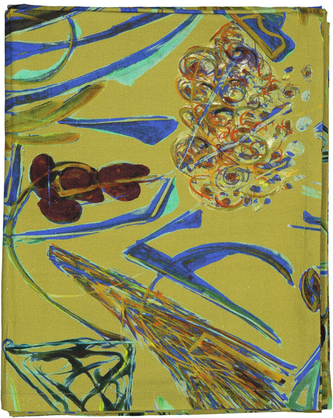 Panarea Rectangular Printed Linen Tablecloth