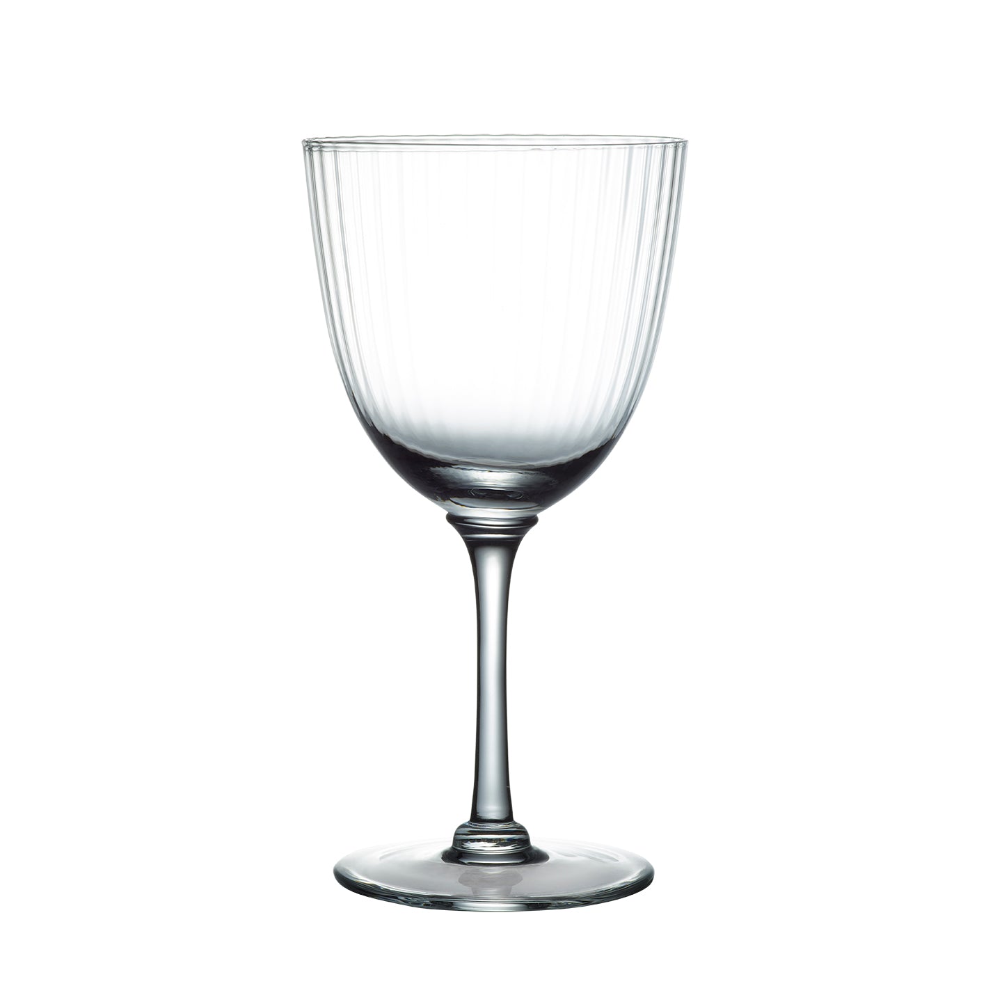 Crystal Wine Glasses with Ripple Design
