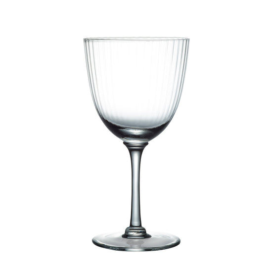 Crystal Wine Glasses with Ripple Design