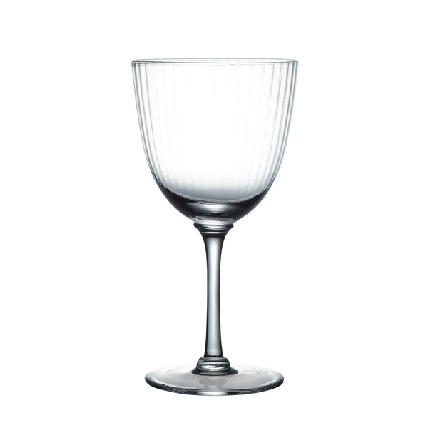 Crystal Wine Glasses with Ripple Design