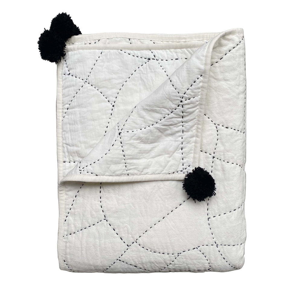 Phoebe Hand Stitched Quilted Throw
