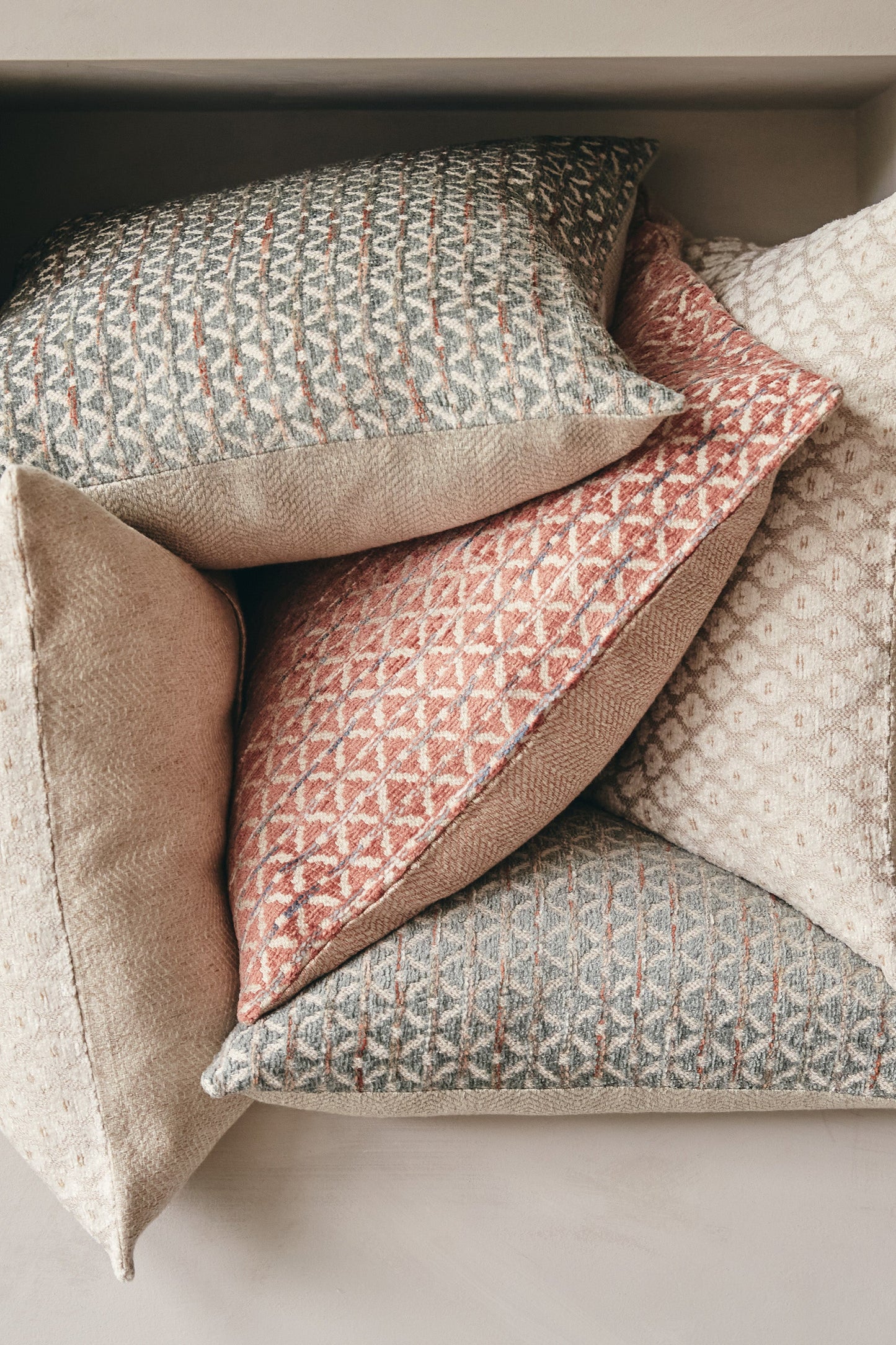 Jacquard Cushion Cover - Leaf Green