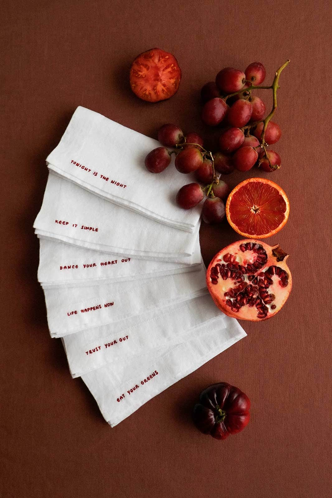 Gratitude Linen Napkins - Set of 6