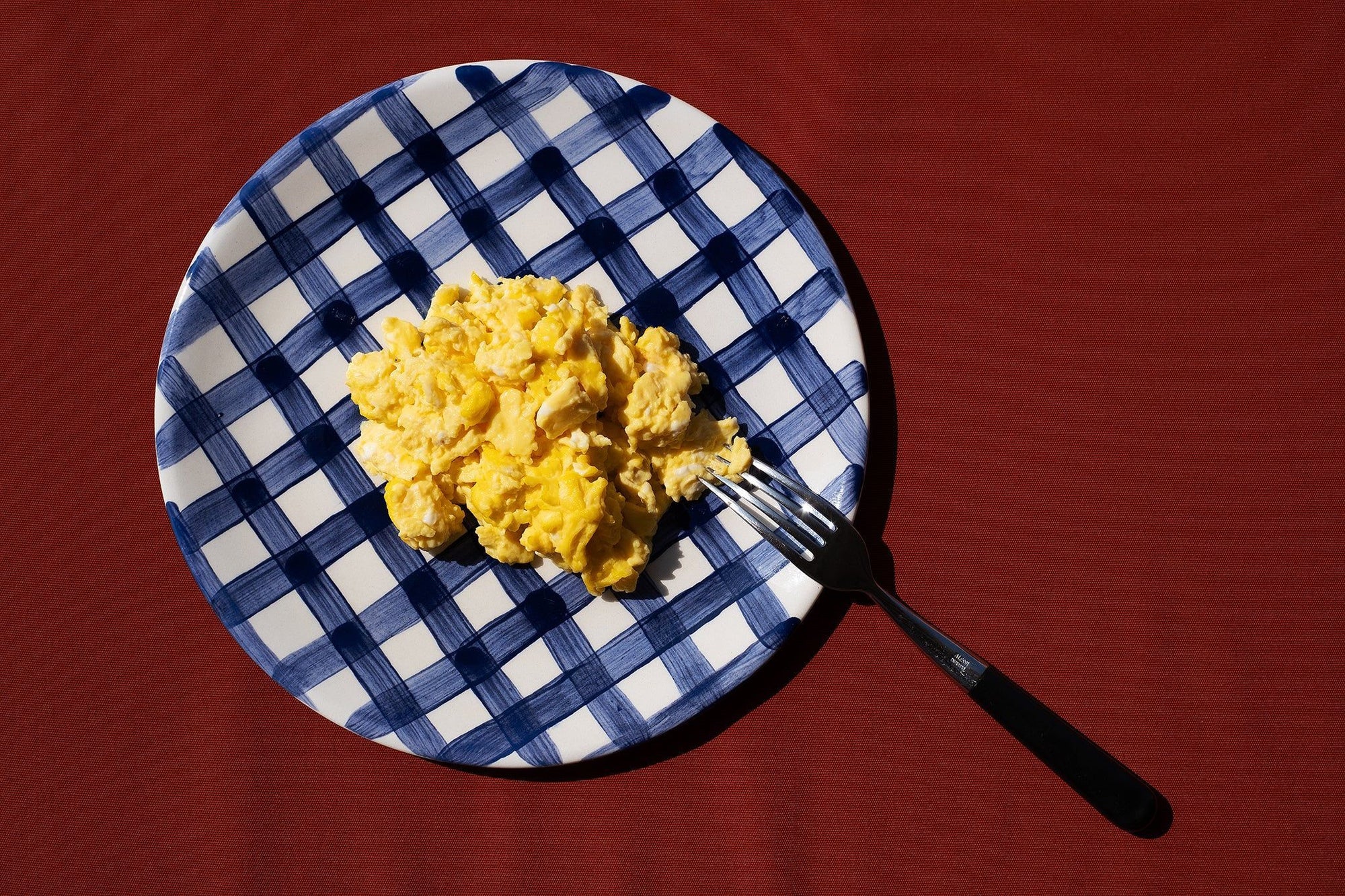 Vichy Blue Ceramic Plate