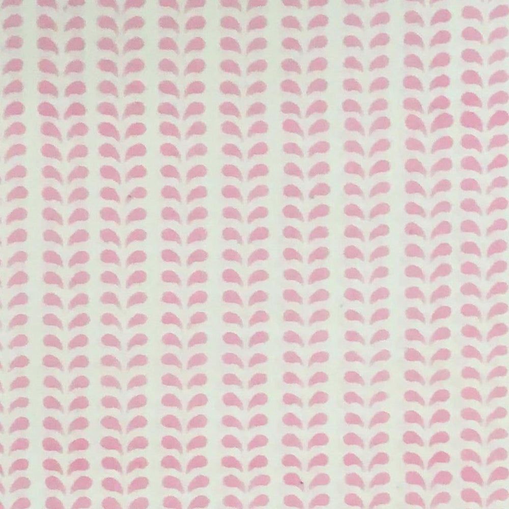 Bindi Block Printed Fabric Cotton Pink Sample