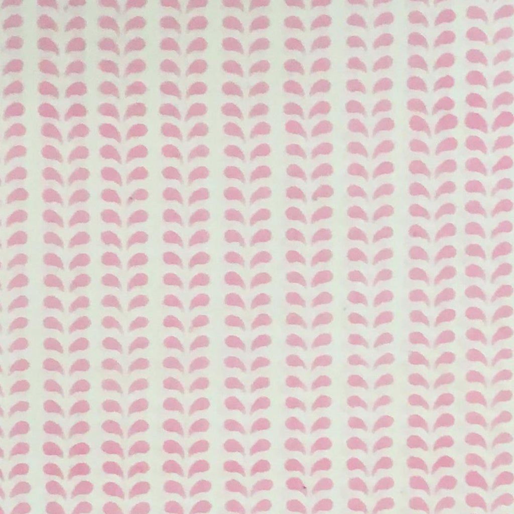 Bindi Block Printed Fabric Cotton Pink Sample
