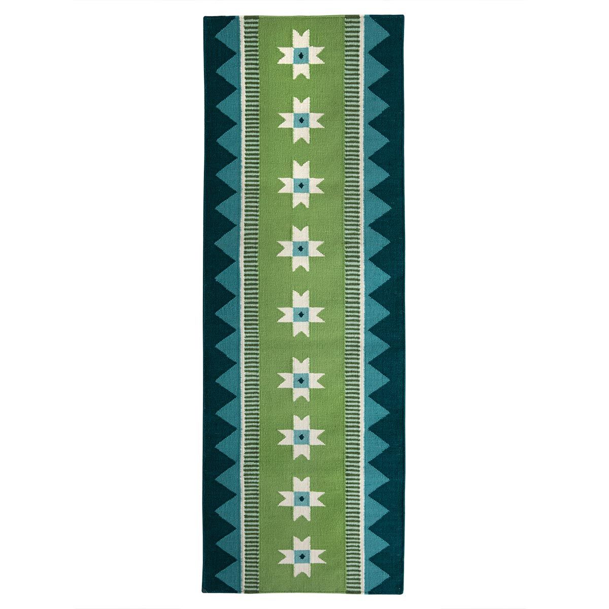 Victoria Flatweave Runner Rug - Green
