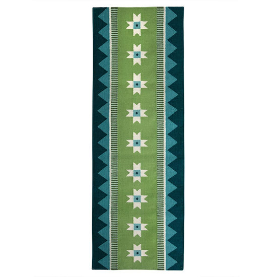 Victoria Flatweave Runner Rug - Green