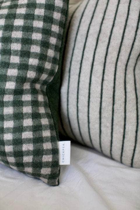 Green Bold Stripe Cushion