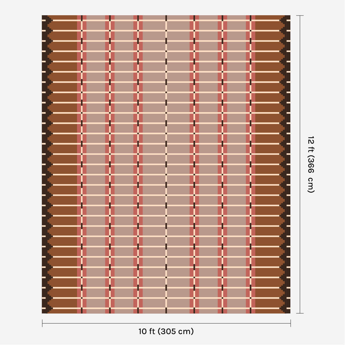 Corbie Flatweave Rug - Taupe Brown-