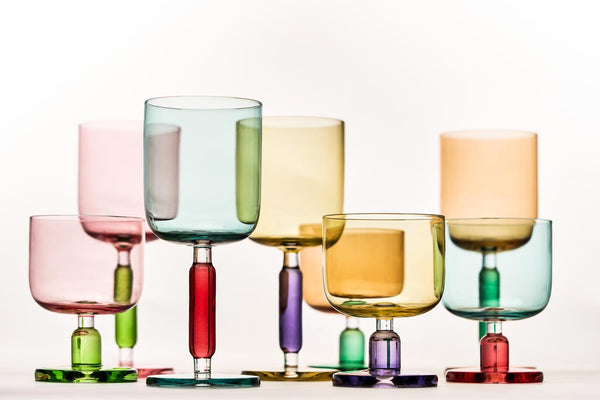 Radiant Peach Wine Glass Tall