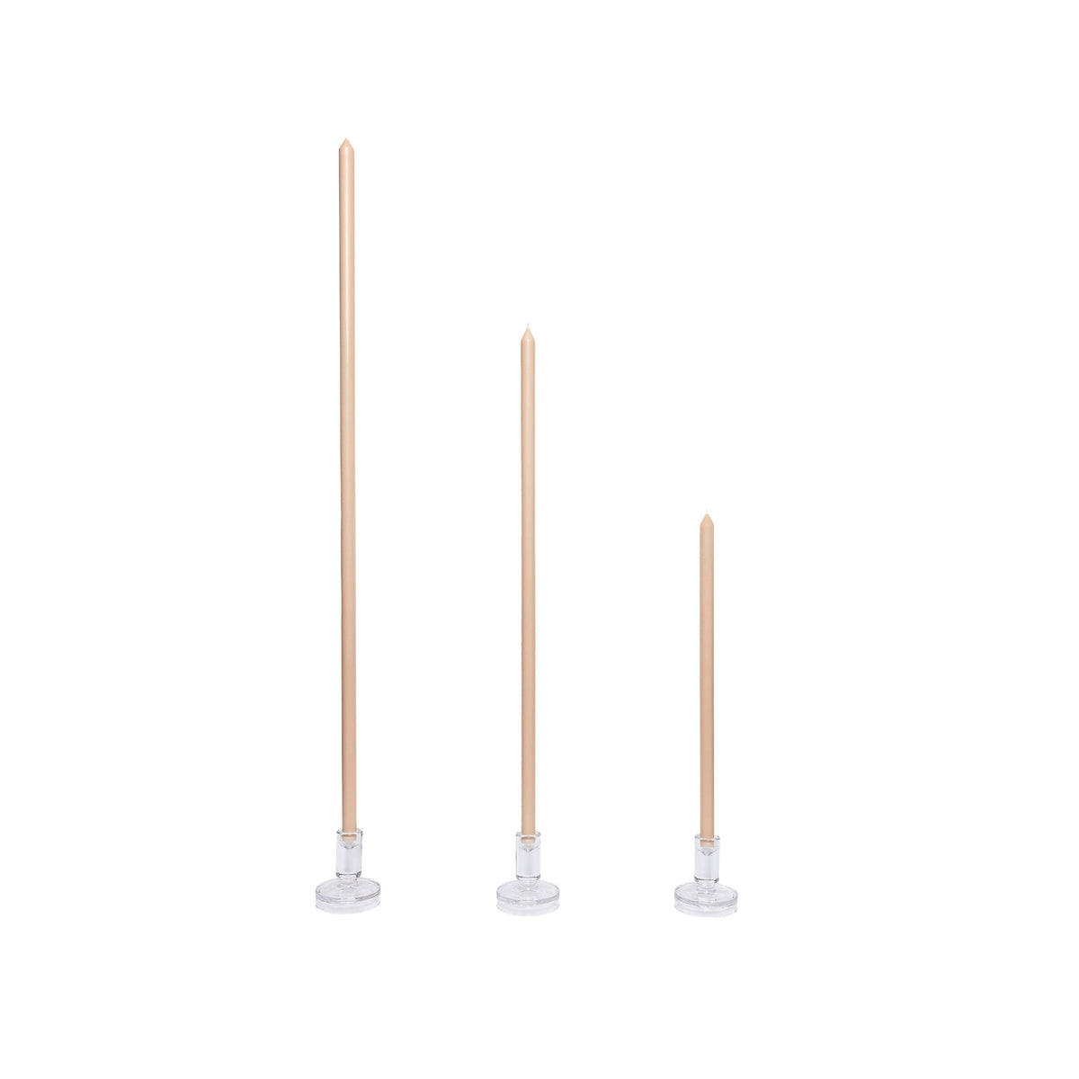 Shell Tapered METRE Candle Pair