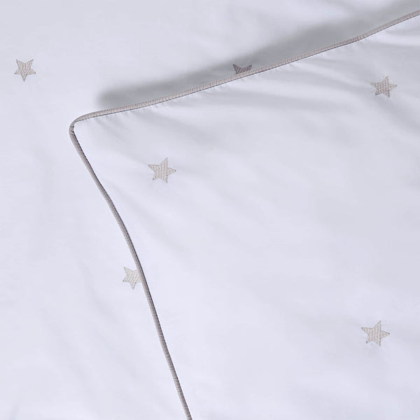 Luxury Organic Cotton Pebble Grey Amongst The Stars Duvet Cover