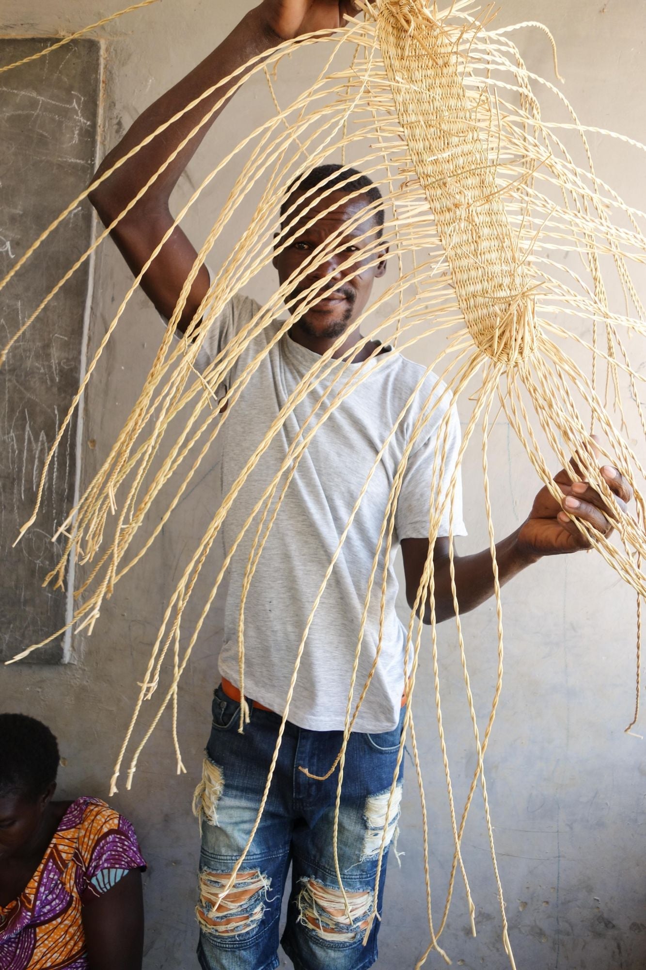 ABOAGYE: Pink, Blue and Green Square Storage Basket