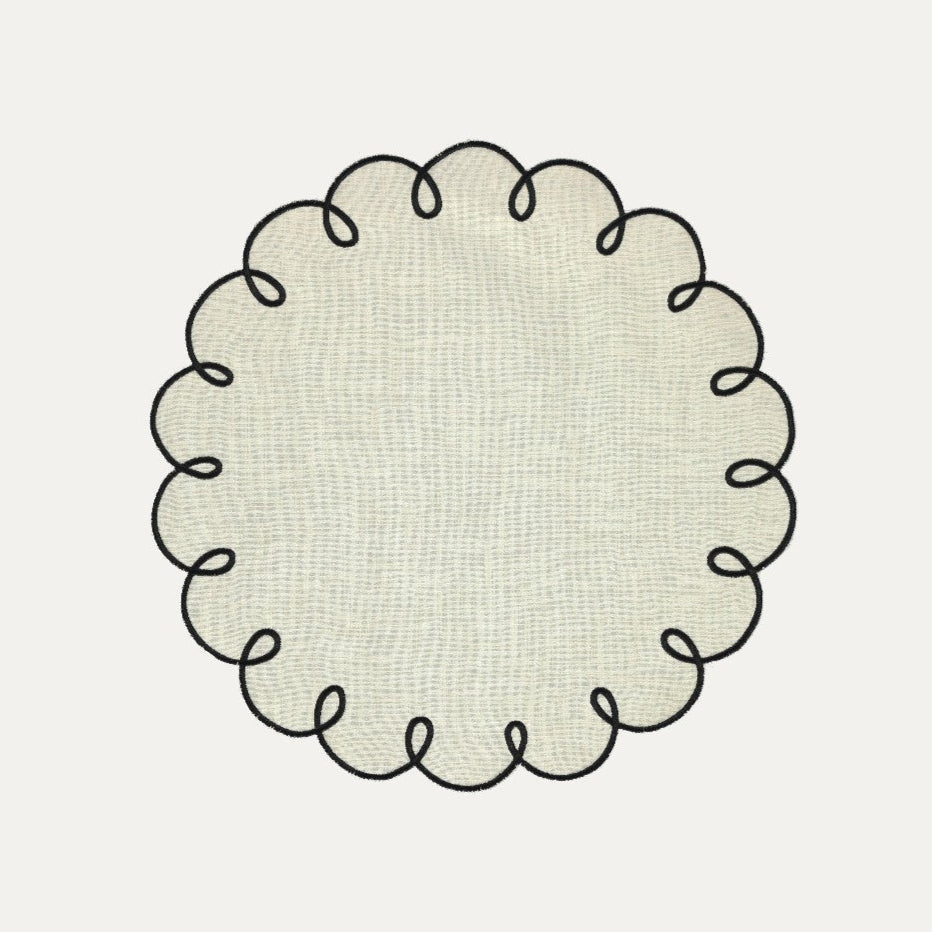 Lisboa Placemat, Beige with Black