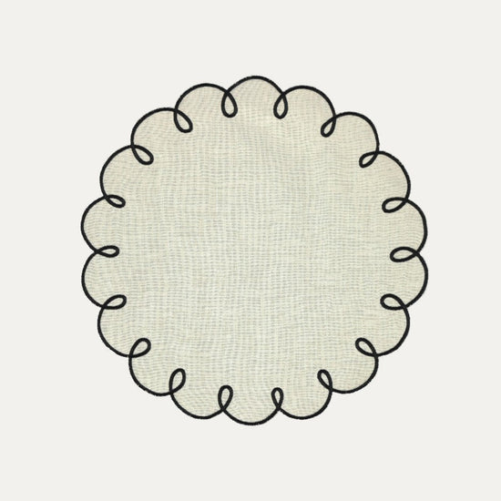 Lisboa Placemat, Beige with Black
