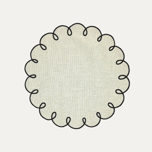 Lisboa Placemat, Beige with Black