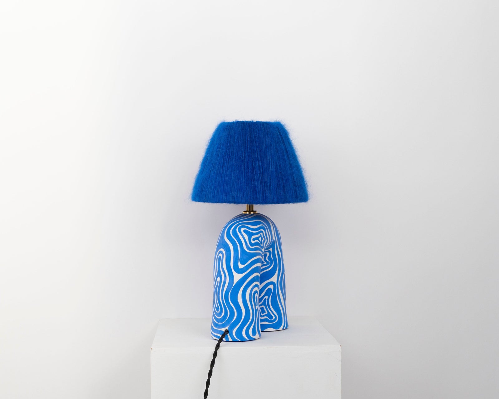 'You' Table Lamp - Cobalt Swirl