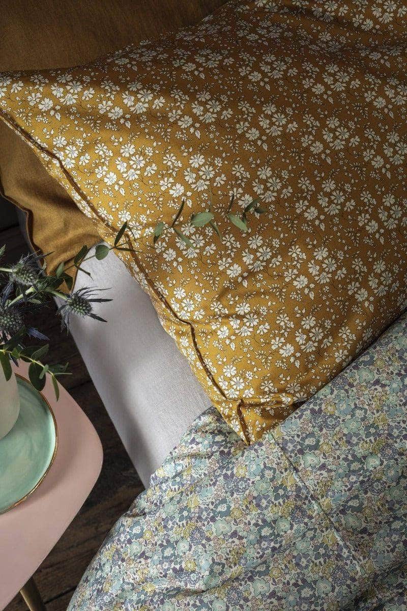 Pillowcase Made With Liberty Fabric Capel Mustard