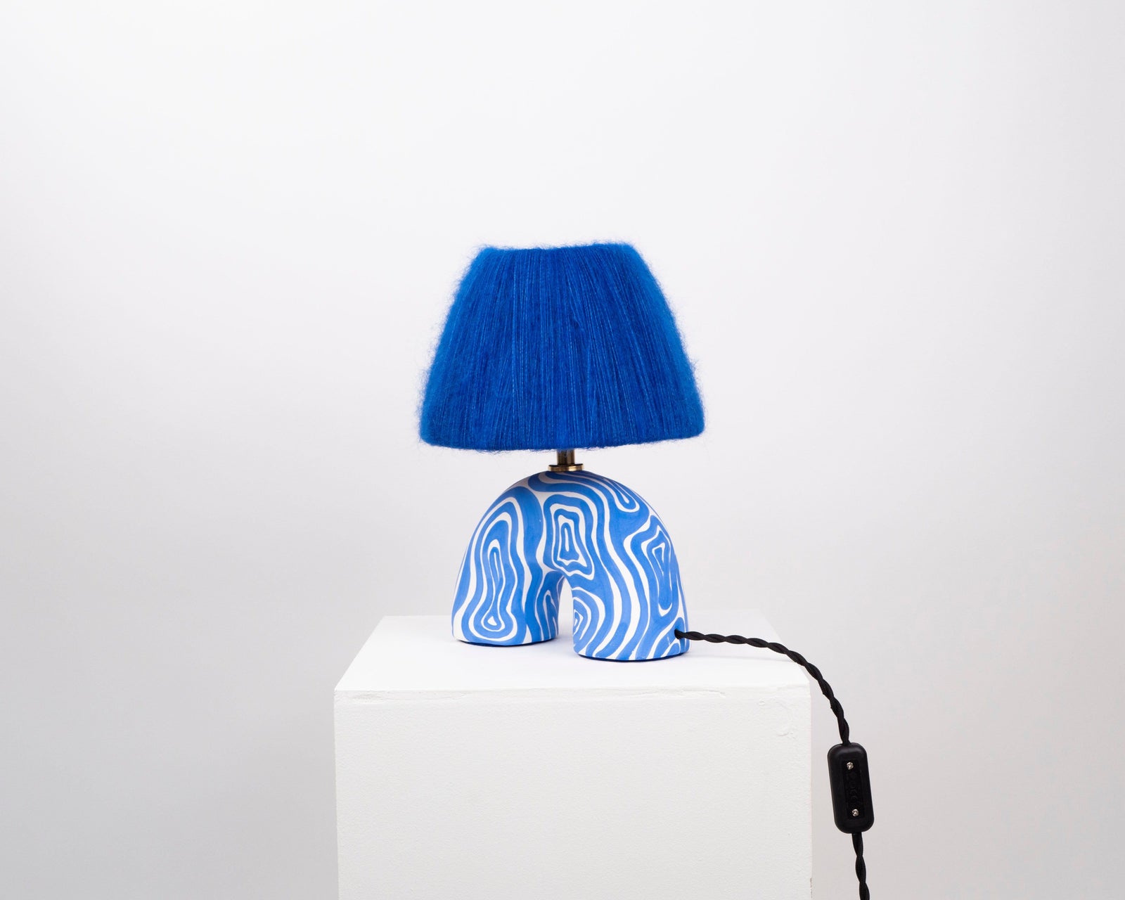 'Me' Table Lamp - Cobalt Swirl