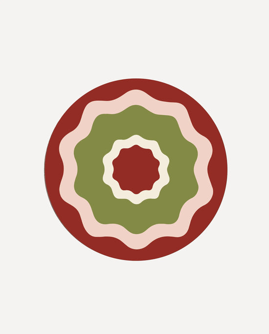 Rhubarb Ripple Coasters (Set of 6)