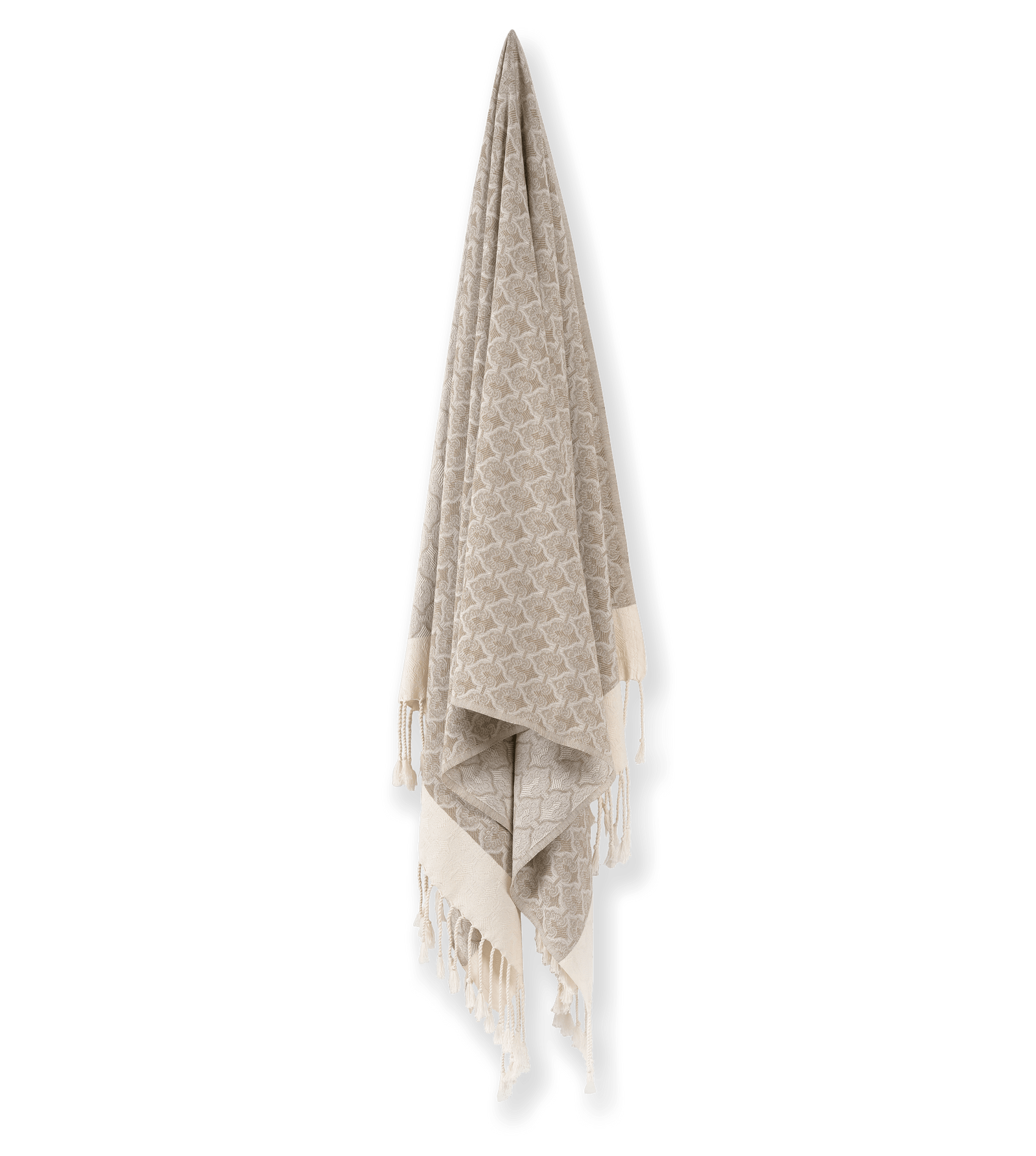 Mute Eloquence Pure Cotton Bath Towel (Peshtemal) In Beige
