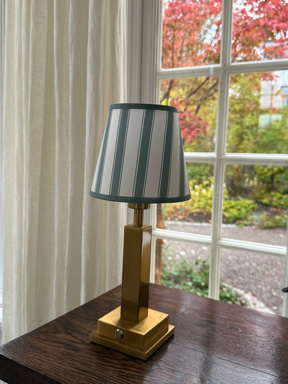 Lampshade Green Stripes