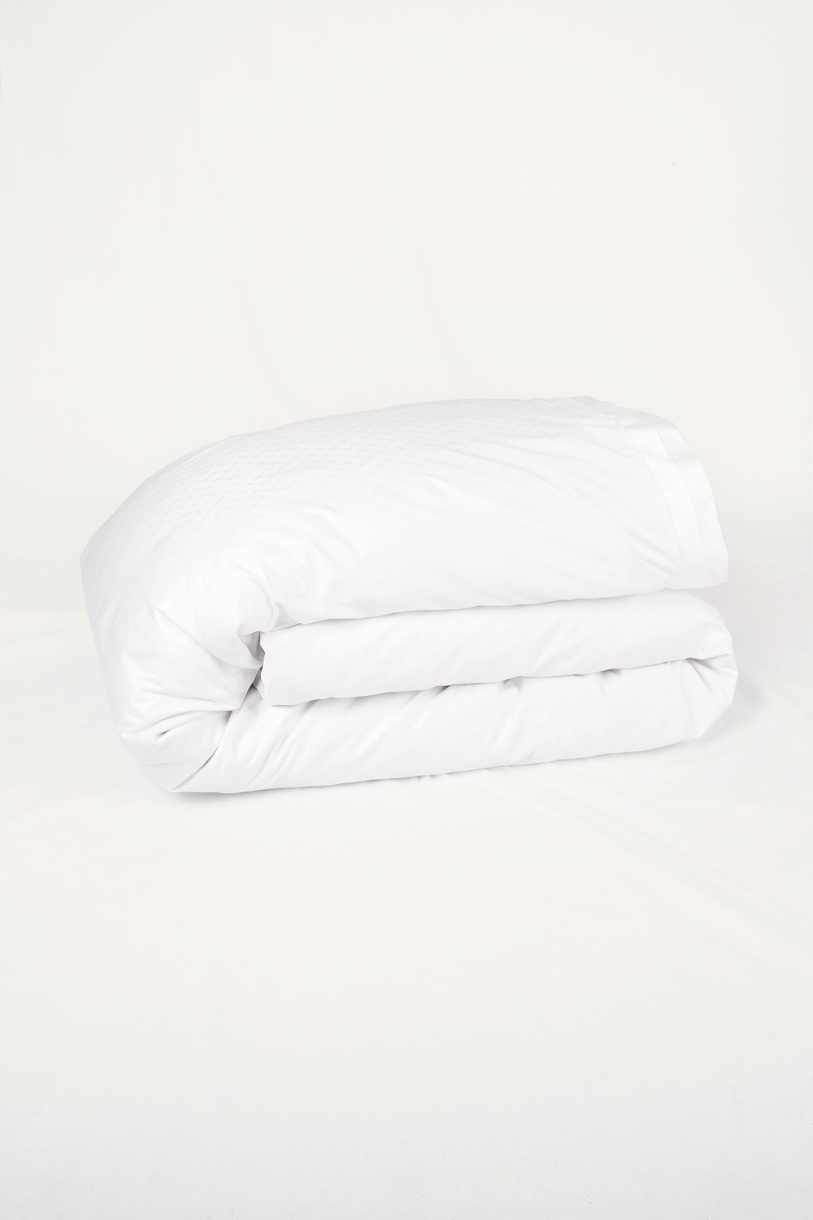 Jacquard Organic Cotton Duvet Cover - Classic White