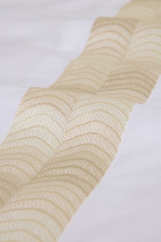 Simar Embroidered Pillowcases - Classic White & Gold