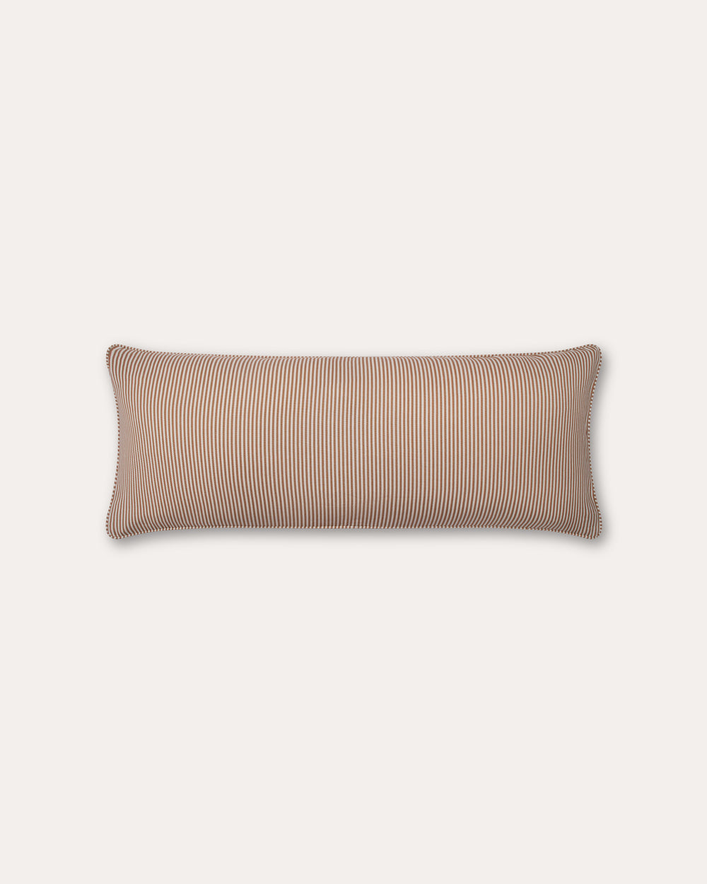 The Fine Stripe Long Cushion in Ochre