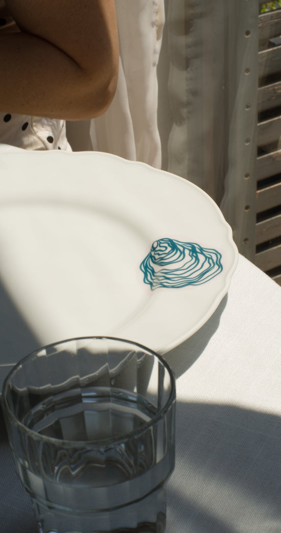 Oysters Set - Teal DIY Plate Sticker Decoration