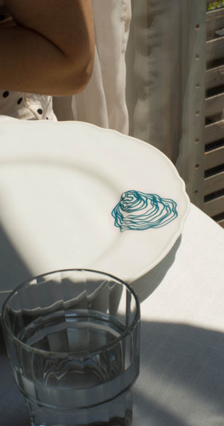 Oysters Set - Teal DIY Plate Sticker Decoration