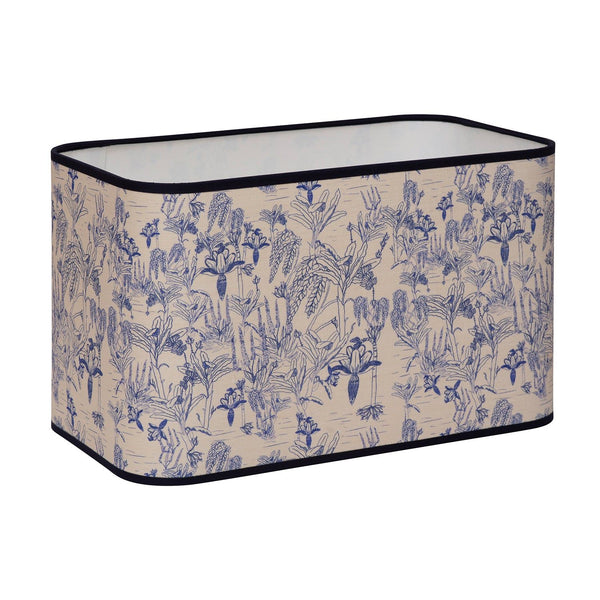 Tropicalia | Porcelain Blue Oblong 16" Lampshade