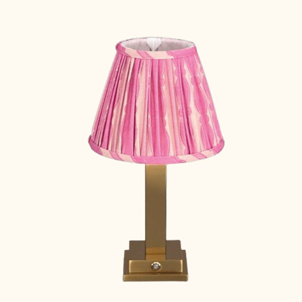 Philia Rechargable Table Lamp Pink Scallop Stripe
