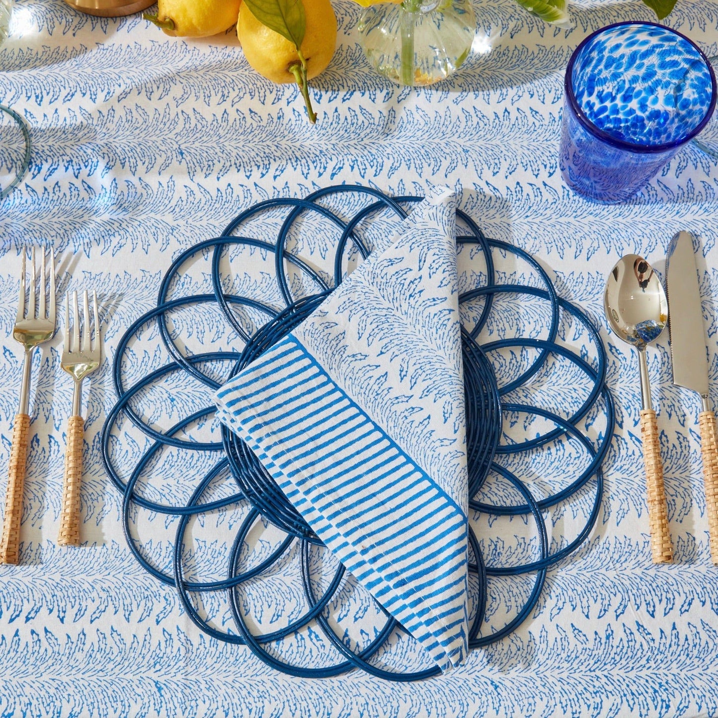 Dark Blue Cabana Placemats (set of 4)