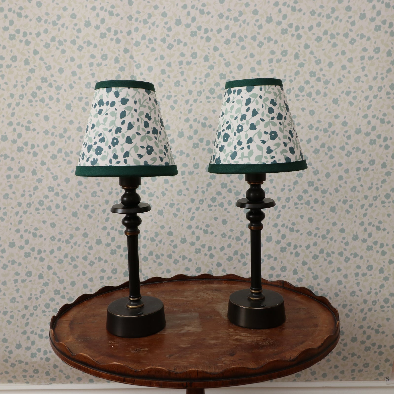 Lampshade - Small Clip-On Blossom Forest Greens