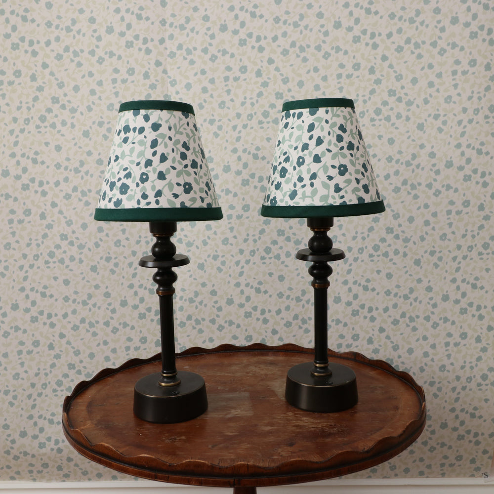 Lampshade - Small Clip-On Blossom Forest Greens