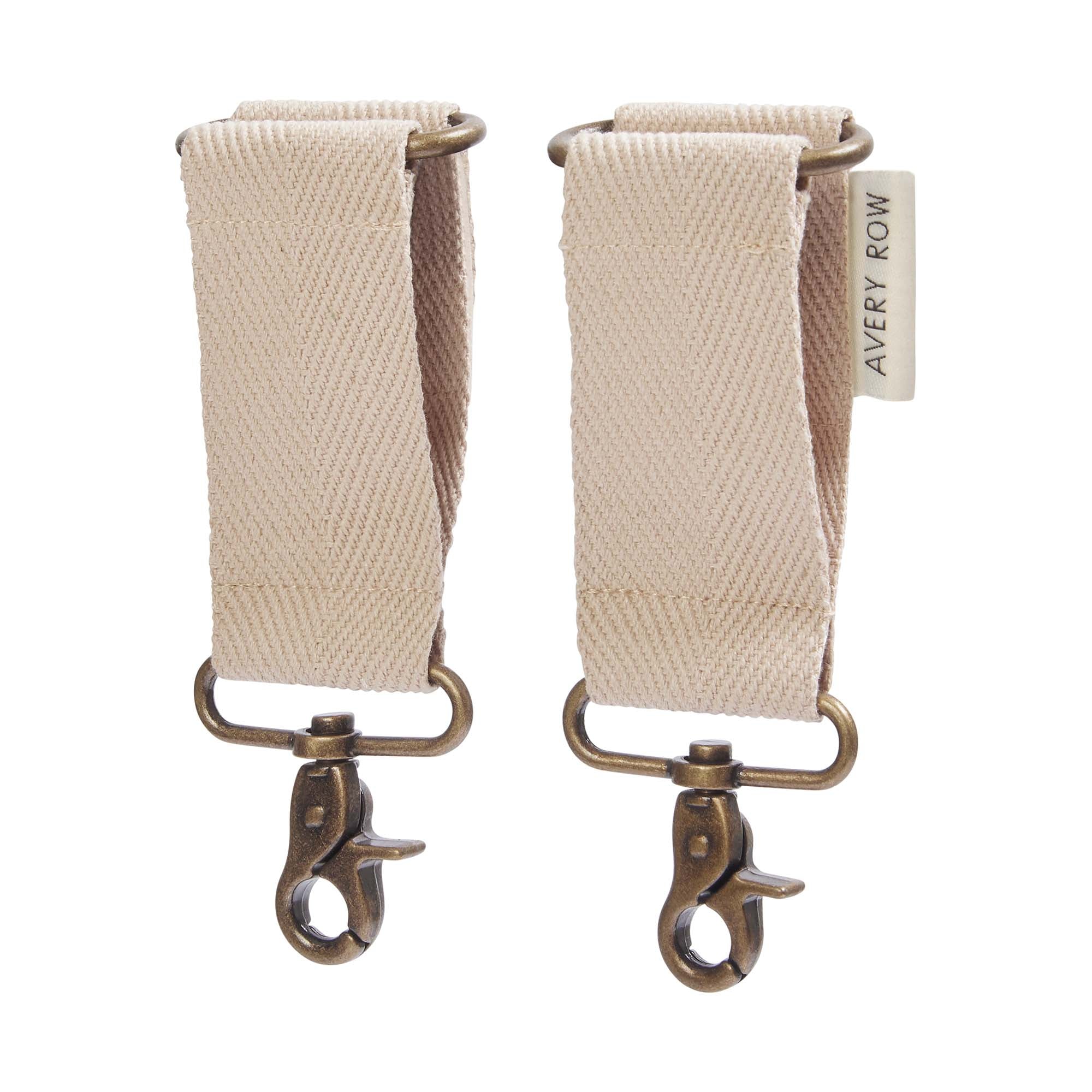 Cotton Pram Bag Clips - Natural-