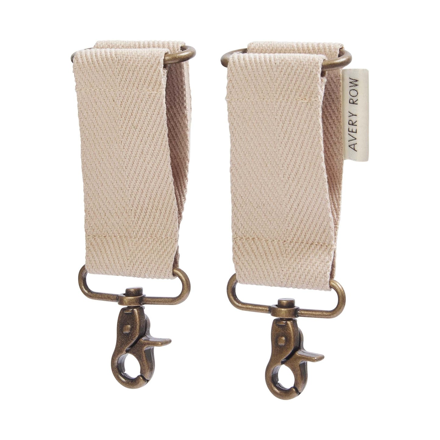 Cotton Pram Bag Clips - Natural-