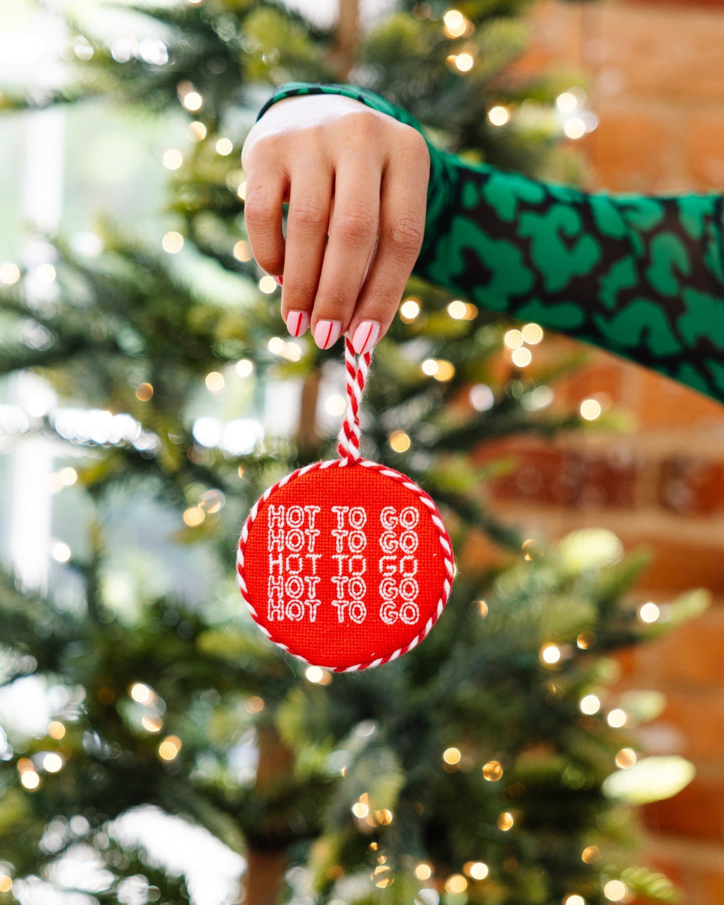 Needlepoint Ornament - Hot To Go
