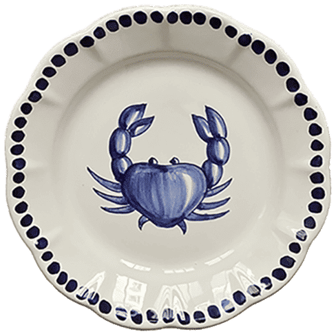 Estate Blue Crab Plate 25cm