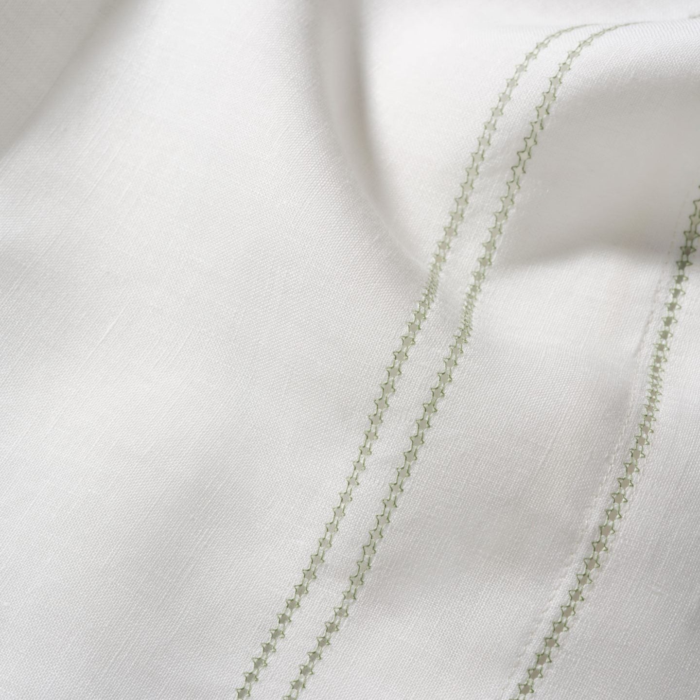 Personalised Boudoir Pillow with Hemstitch in Botanical Green