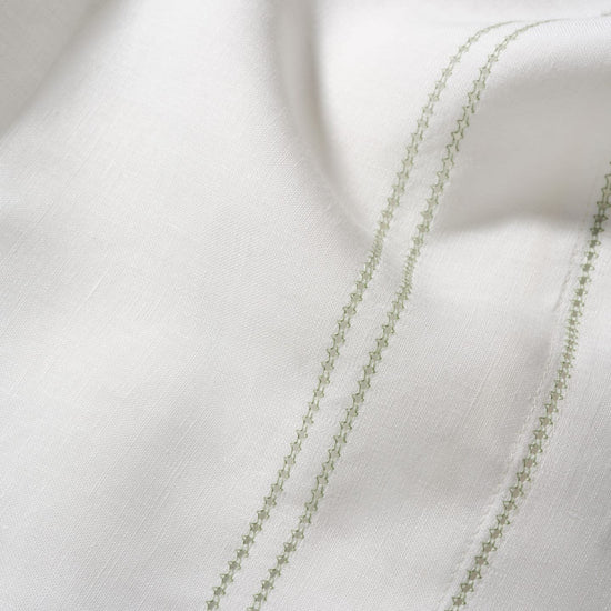 Personalised Boudoir Pillow with Hemstitch in Botanical Green