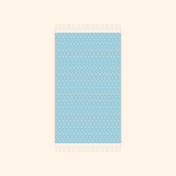 Modern Love Pure Cotton Bath Towel In Powder Blue