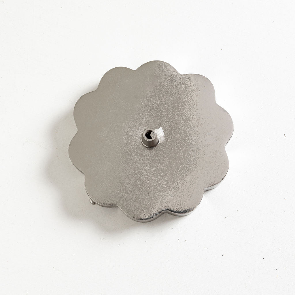 Scallop Ceiling Rose, Polished Chrome