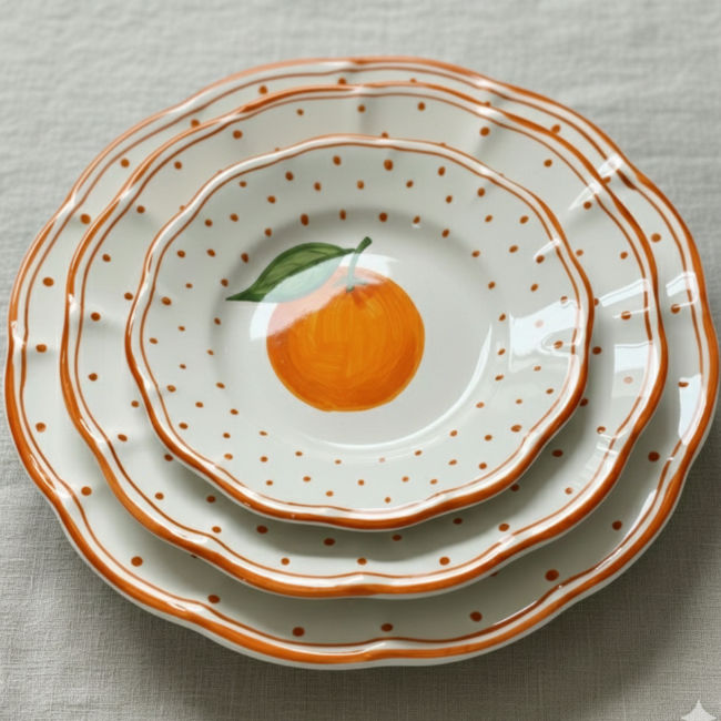 Plumetis Plate Fruit Orange - 20cm