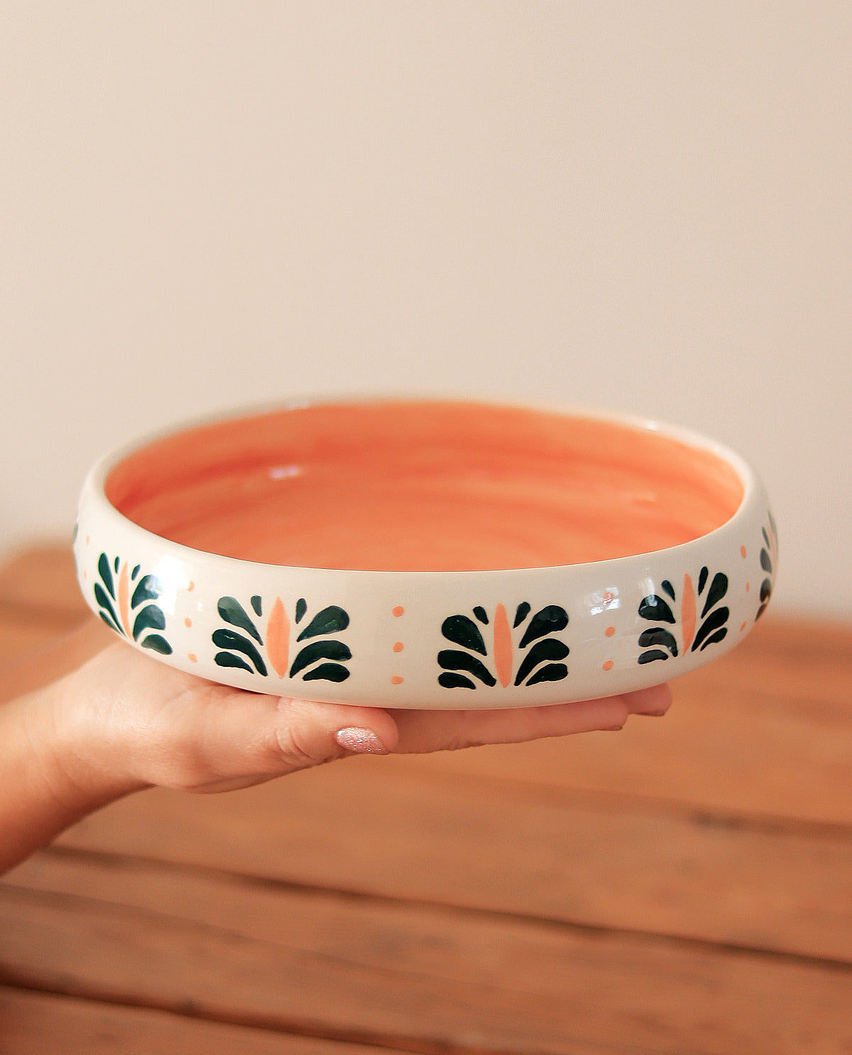 Grecian Leaf Deep Ceramic Plate 01