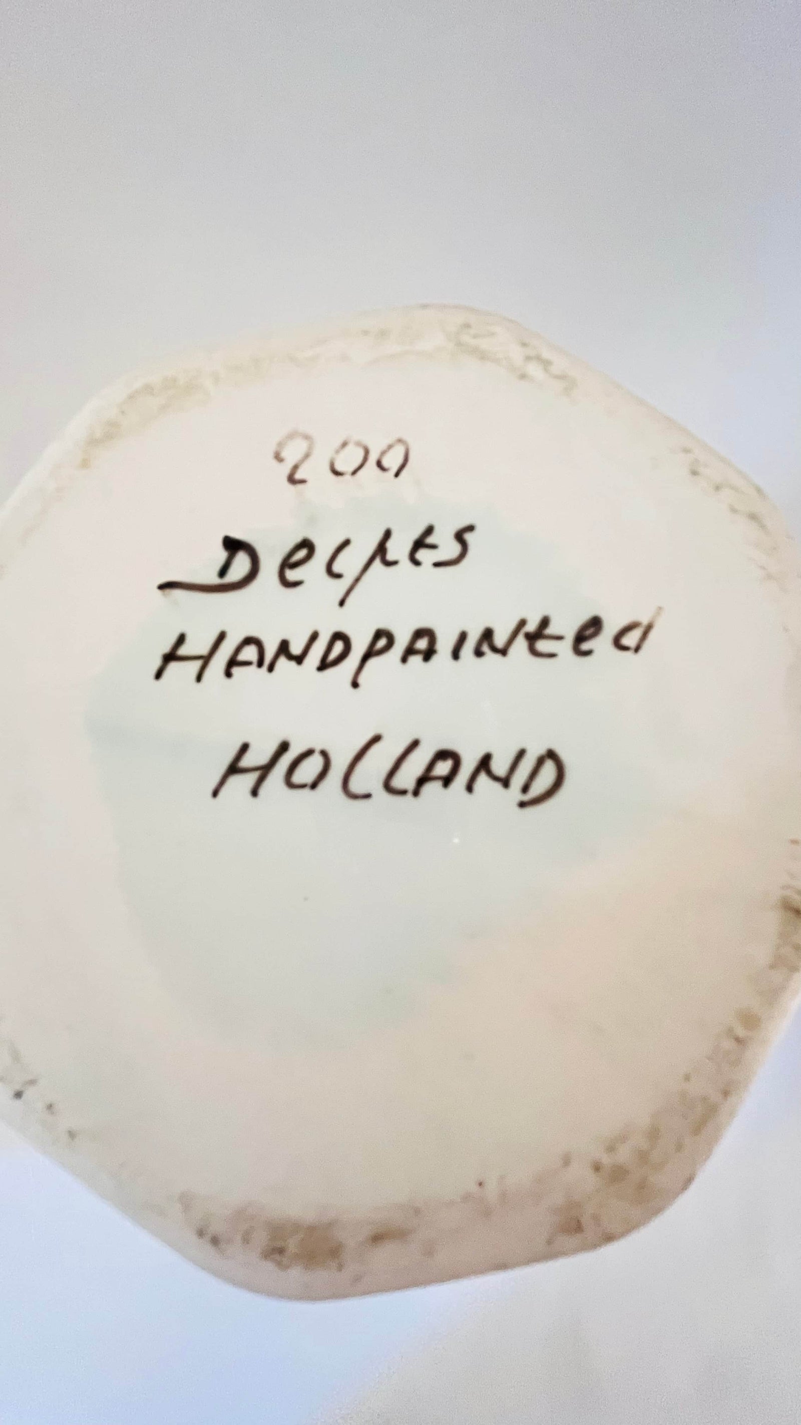 Antique Delft Polychrome Lamp