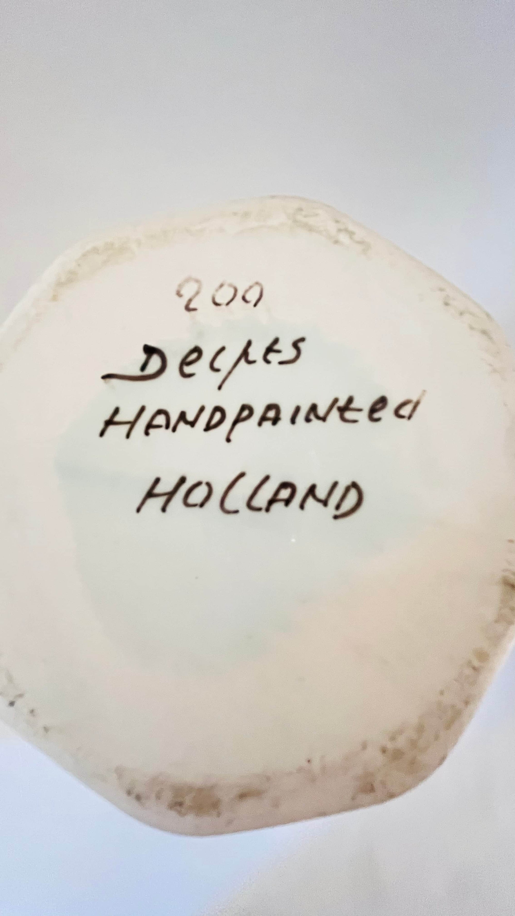 Antique Delft Polychrome Lamp